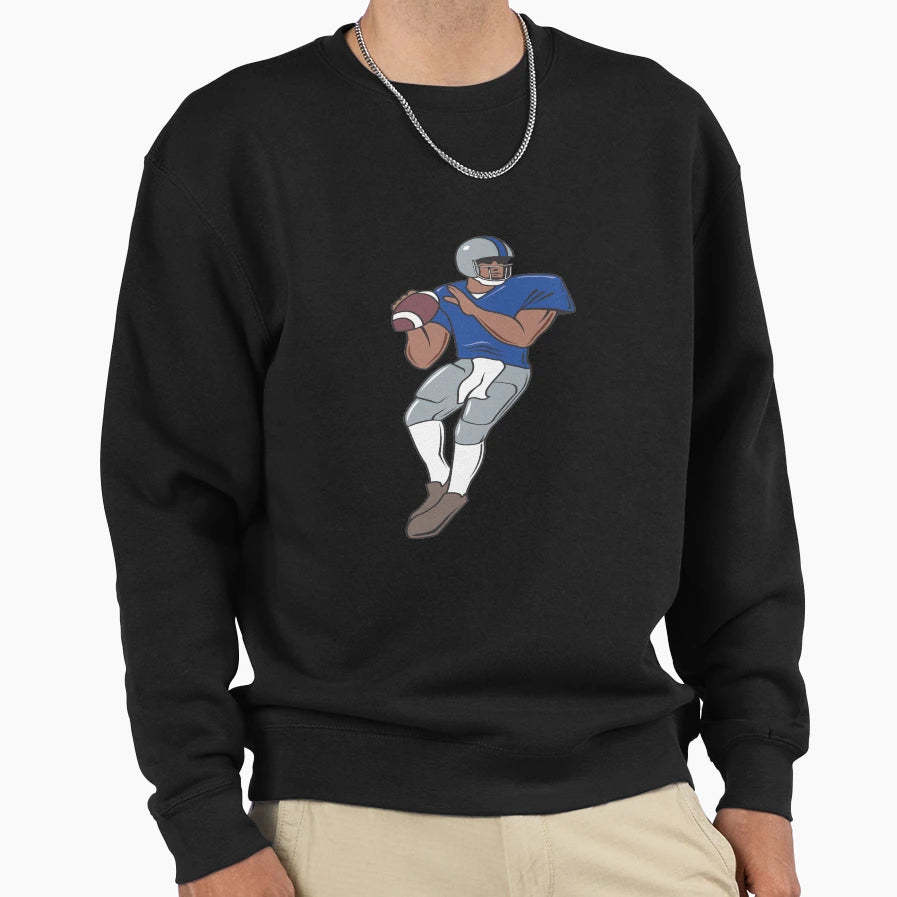 Football Player Sweatshirt - Fun Novelty Design for Adults - T-Shirt, Sweatshirt, Hoodie