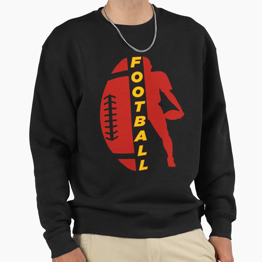Football Sweatshirt - Unique Graphic for Adults - T-Shirt, Sweatshirt, Hoodie