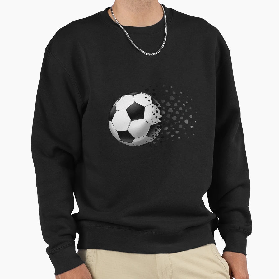 Soccer Ball Soccer Heart Soccer Sweatshirt - Aesthetic Graphic Men Women - T-Shirt, Sweatshirt, Hoodie