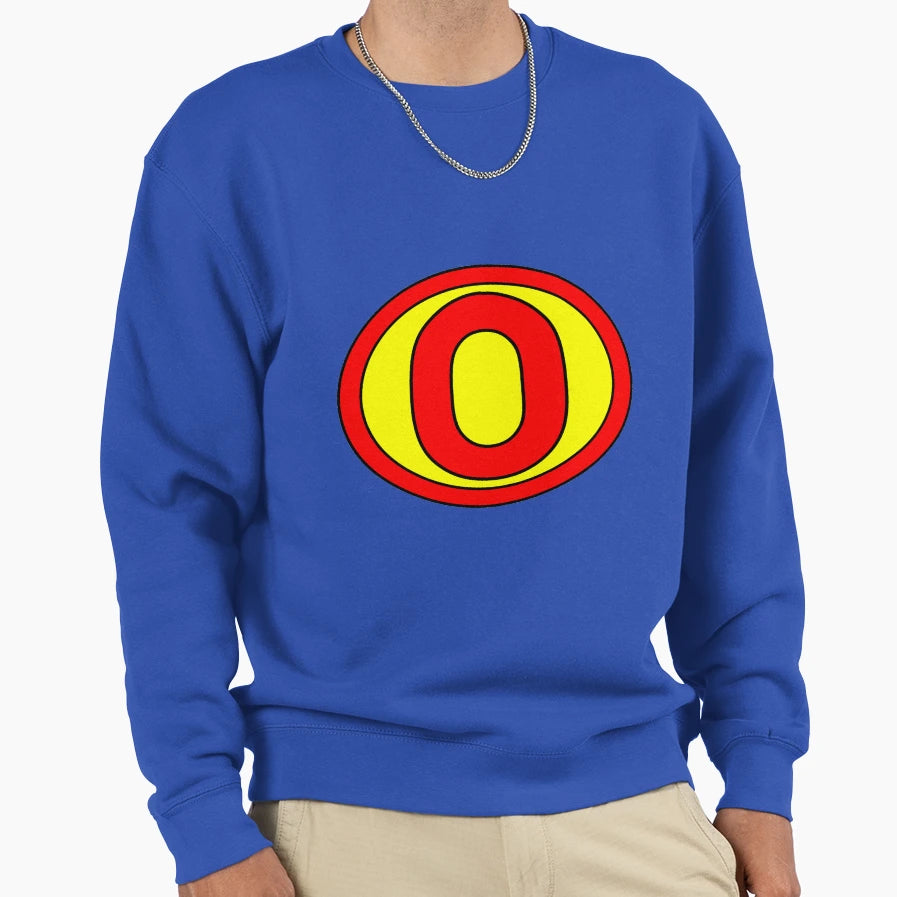 Hero Heroine Superhero Initials O Sweatshirt - Unique Graphic Men Women - T-Shirt, Sweatshirt, Hoodie