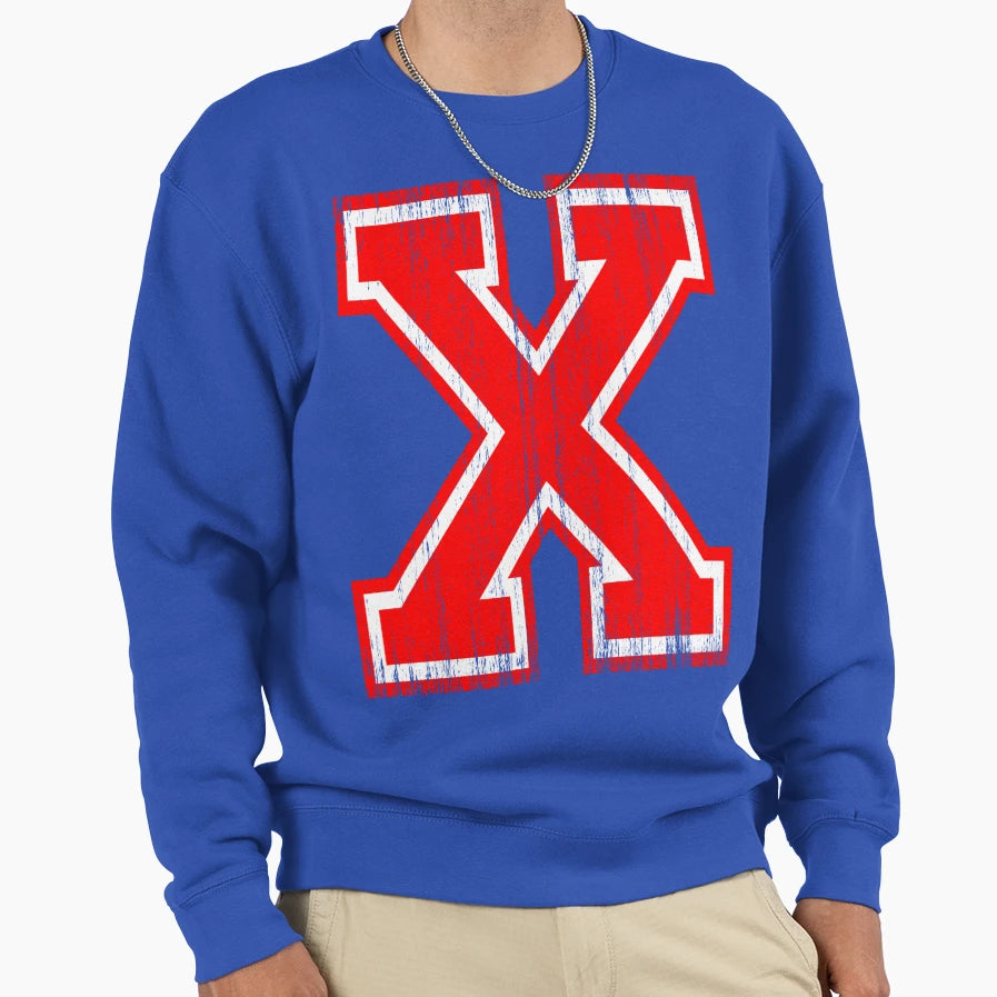 Bigred Letter X Sweatshirt - Trendy Graphic for Adults - T-Shirt, Sweatshirt, Hoodie