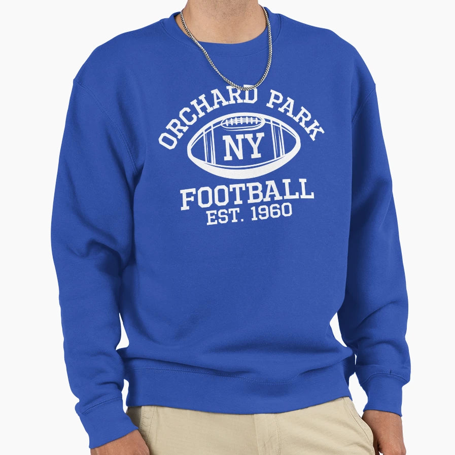 Orchard Park New York Football Sweatshirt - Custom Art Print Men Women - T-Shirt, Sweatshirt, Hoodie