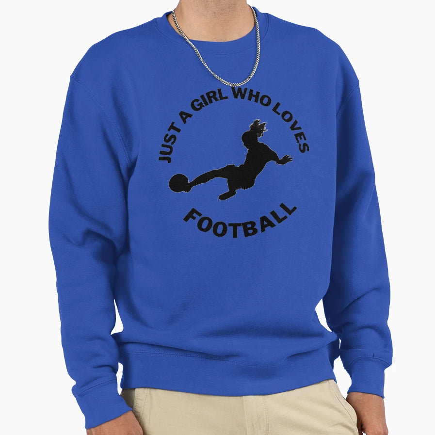 Just Who Loves Football Sweatshirt - Minimalist Print Men Women - T-Shirt, Sweatshirt, Hoodie