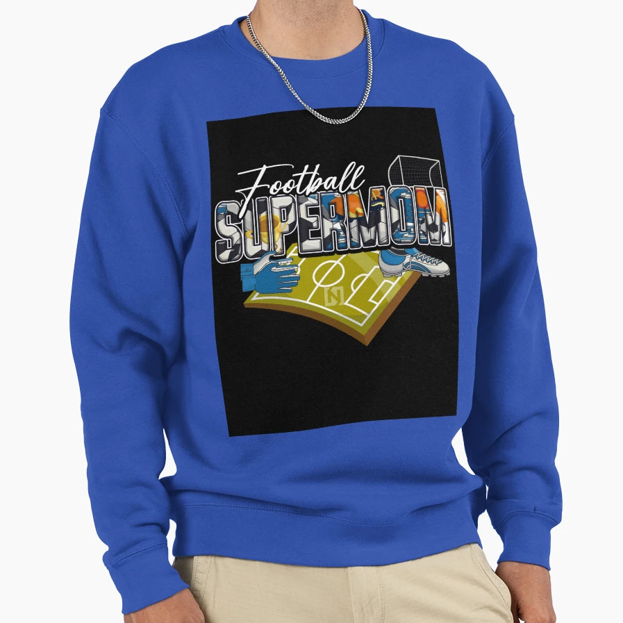 Football Supermom Cheering And Off Sweatshirt - Unique Graphic for Adults - T-Shirt, Sweatshirt, Hoodie