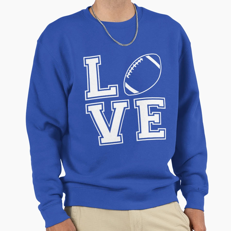 Love Football Sweatshirt - Aesthetic Graphic for Adults - T-Shirt, Sweatshirt, Hoodie