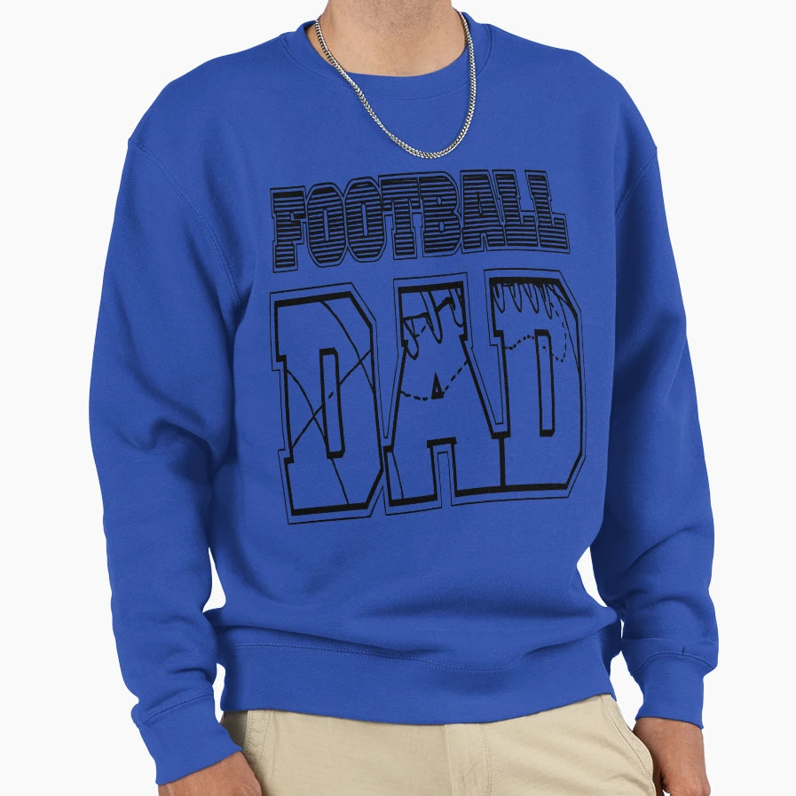 Football Dad Gift Sweatshirt - Trendy Graphic Men Women - T-Shirt, Sweatshirt, Hoodie