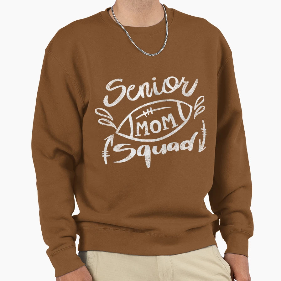 Senior Mom Squad Sweatshirt - Aesthetic Graphic for Adults - T-Shirt, Sweatshirt, Hoodie