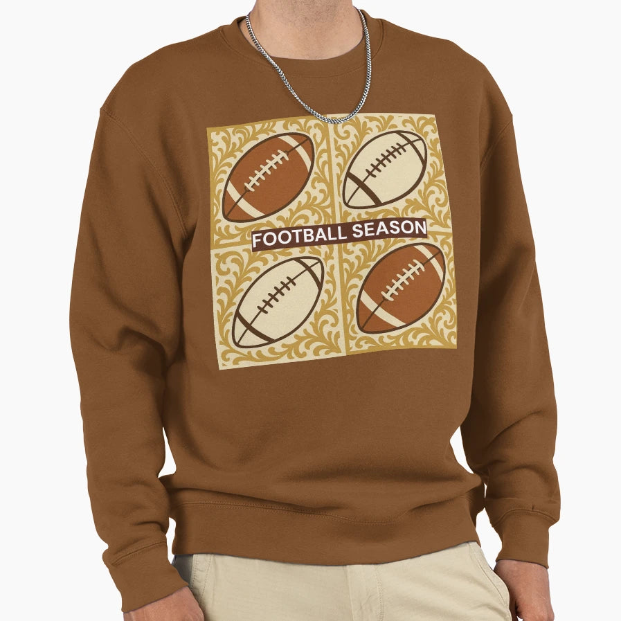 Football Season Baroque Sweatshirt - Streetwear Style Men Women - T-Shirt, Sweatshirt, Hoodie