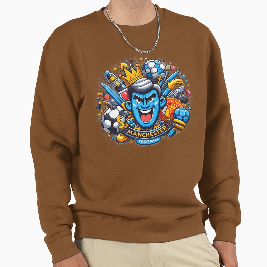 Manchester Football Sweatshirt - Graphic Print Men Women - T-Shirt, Sweatshirt, Hoodie