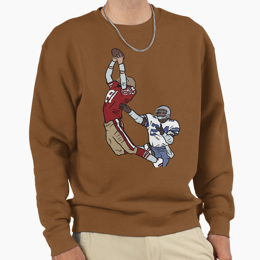 Dwight Clark Catch Sweatshirt - Graphic Print Unisex - T-Shirt, Sweatshirt, Hoodie