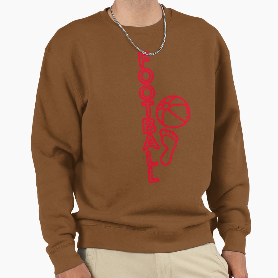 Football Foot And Ball Sweatshirt - Aesthetic Graphic Men Women - T-Shirt, Sweatshirt, Hoodie