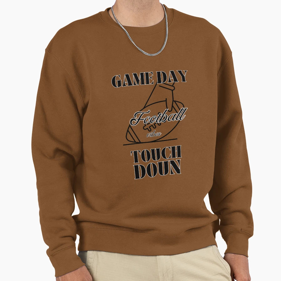 Game Day Football Vibes Sweatshirt - Fun Novelty Design Men Women - T-Shirt, Sweatshirt, Hoodie