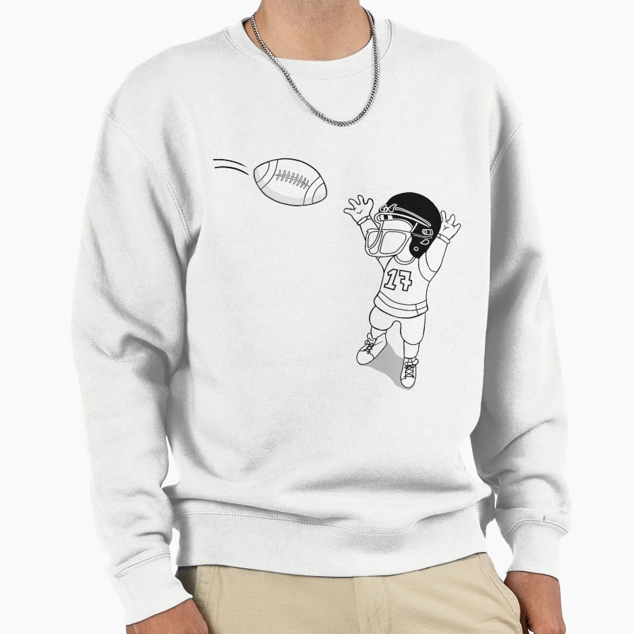 Childrens American Football Helmet Sweatshirt - Aesthetic Graphic Men Women - T-Shirt, Sweatshirt, Hoodie