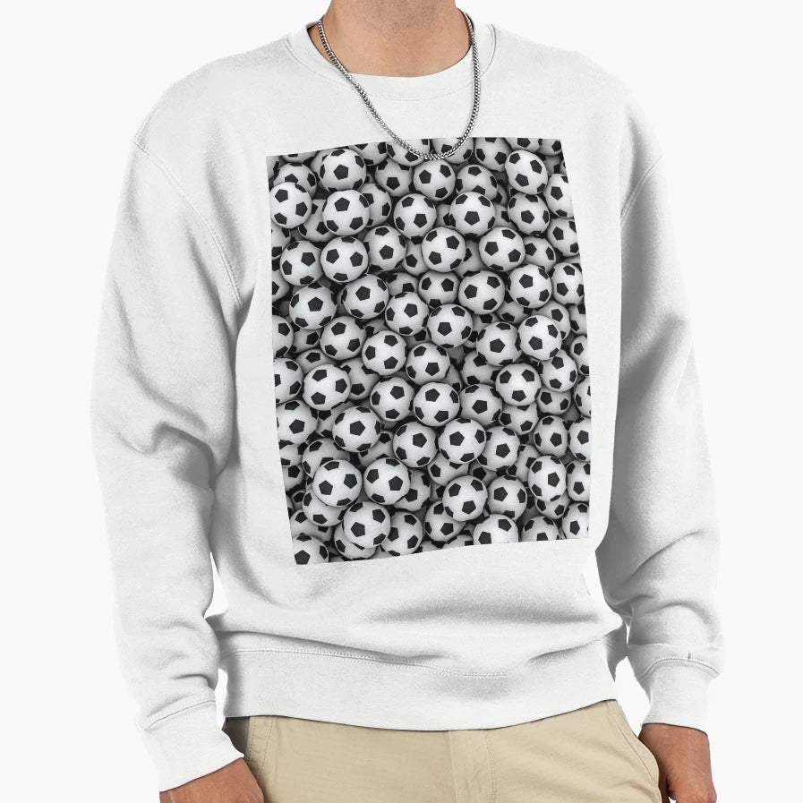 Soccer Balls Sweatshirt - Graphic Print Men Women - T-Shirt, Sweatshirt, Hoodie