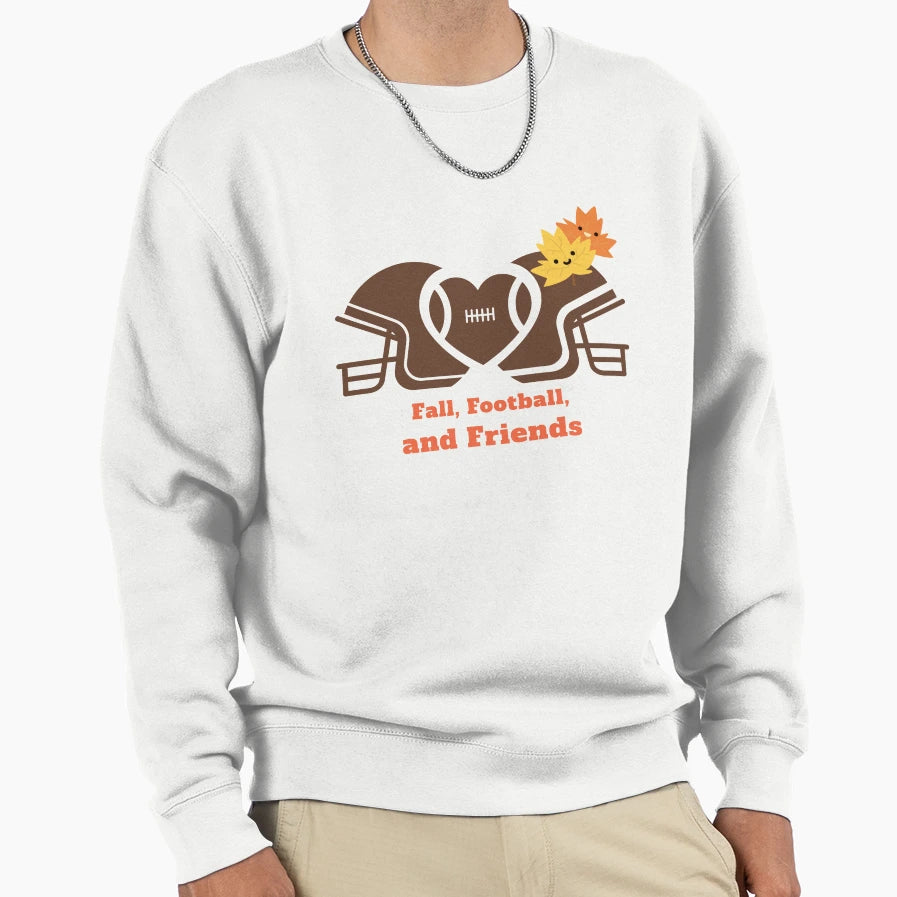 Fall Football And Friends Sweatshirt - Trendy Graphic Unisex - T-Shirt, Sweatshirt, Hoodie