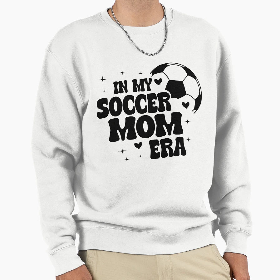 My Soccer Mom Era Groovy Soccer Sweatshirt - Novelty Apparel for Adults - T-Shirt, Sweatshirt, Hoodie