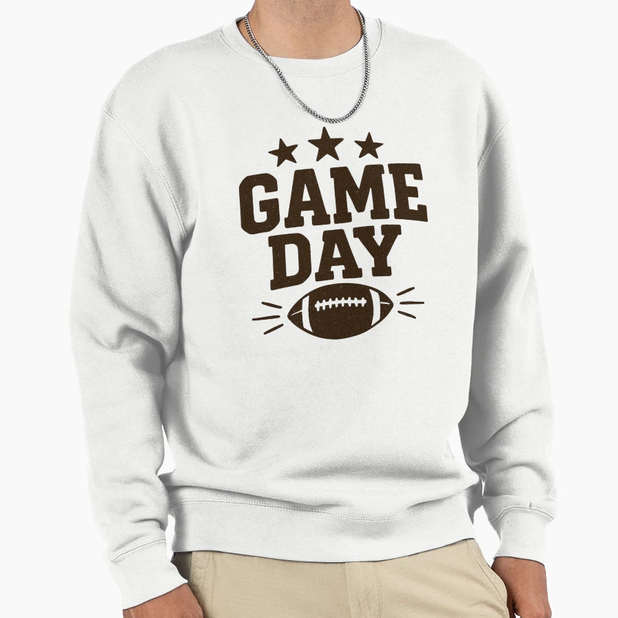 American Football Game Day Sweatshirt - Custom Art Print Men Women - T-Shirt, Sweatshirt, Hoodie