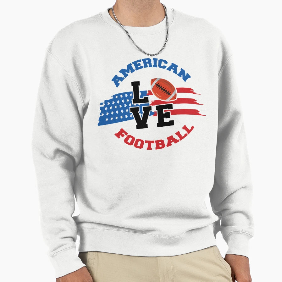 American Football Sweatshirt - Graphic Print Men Women - T-Shirt, Sweatshirt, Hoodie