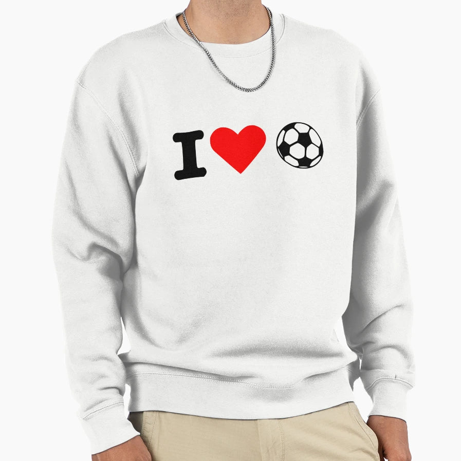 I Love Soccer Ball Sweatshirt - Custom Art Print Men Women - T-Shirt, Sweatshirt, Hoodie