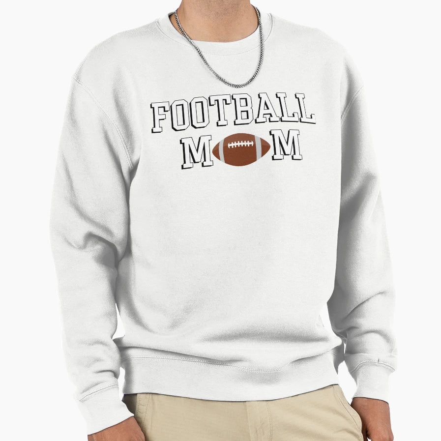 Football Mom Sweatshirt - Minimalist Print for Adults - T-Shirt, Sweatshirt, Hoodie