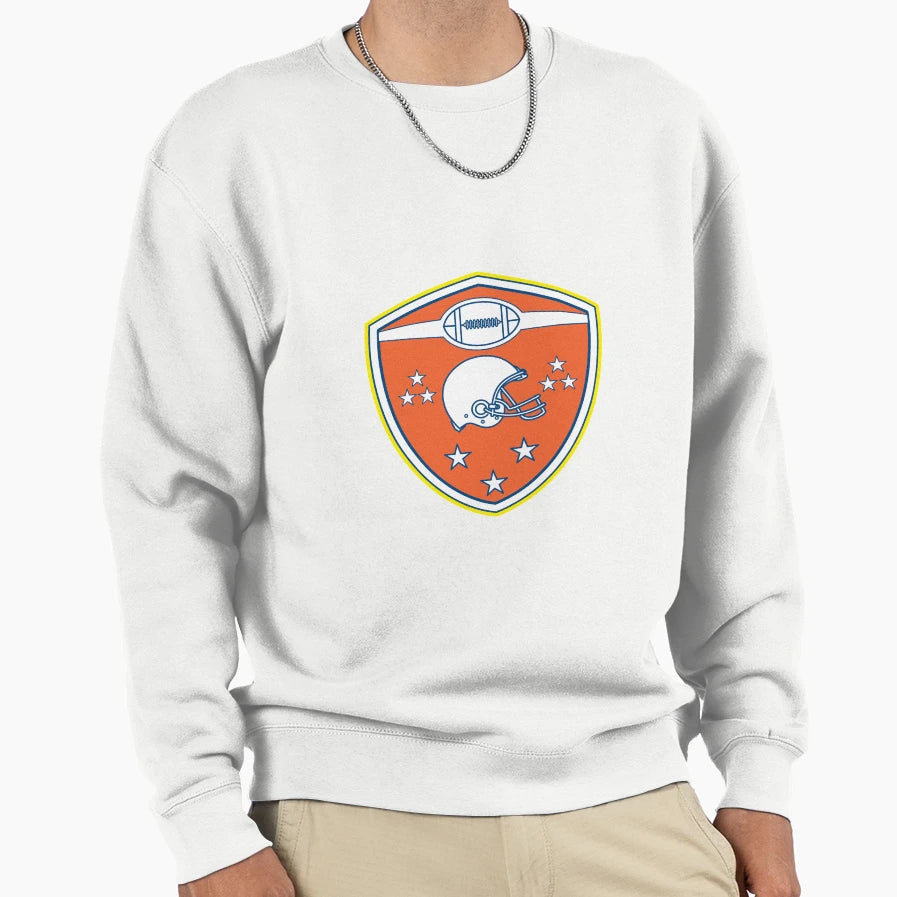 American Football Helmet Stars Sweatshirt - Casual Everyday Wear Men Women - T-Shirt, Sweatshirt, Hoodie
