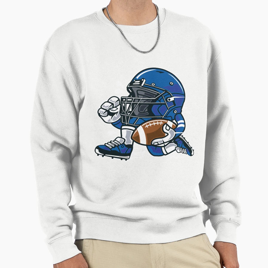 Football Player Sweatshirt - Aesthetic Graphic for Adults - T-Shirt, Sweatshirt, Hoodie