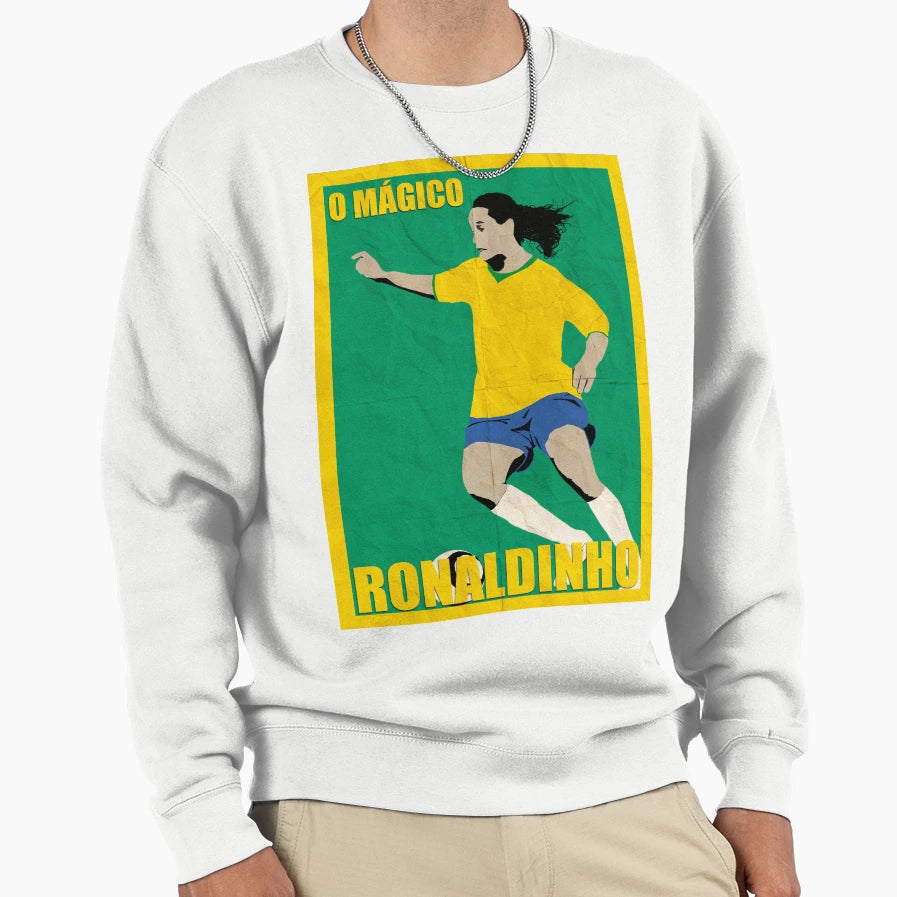 Ronaldinho Sweatshirt - Minimalist Print for Adults - T-Shirt, Sweatshirt, Hoodie