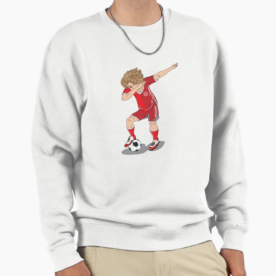 Denmark Footballer Dab Sweatshirt - Fun Novelty Design Men Women - T-Shirt, Sweatshirt, Hoodie
