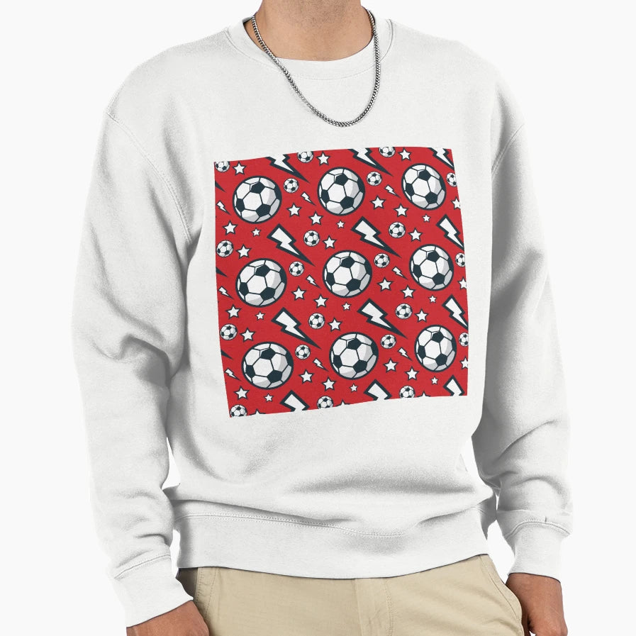 Soccer Ball Pattern Sweatshirt - Novelty Apparel Men Women - T-Shirt, Sweatshirt, Hoodie