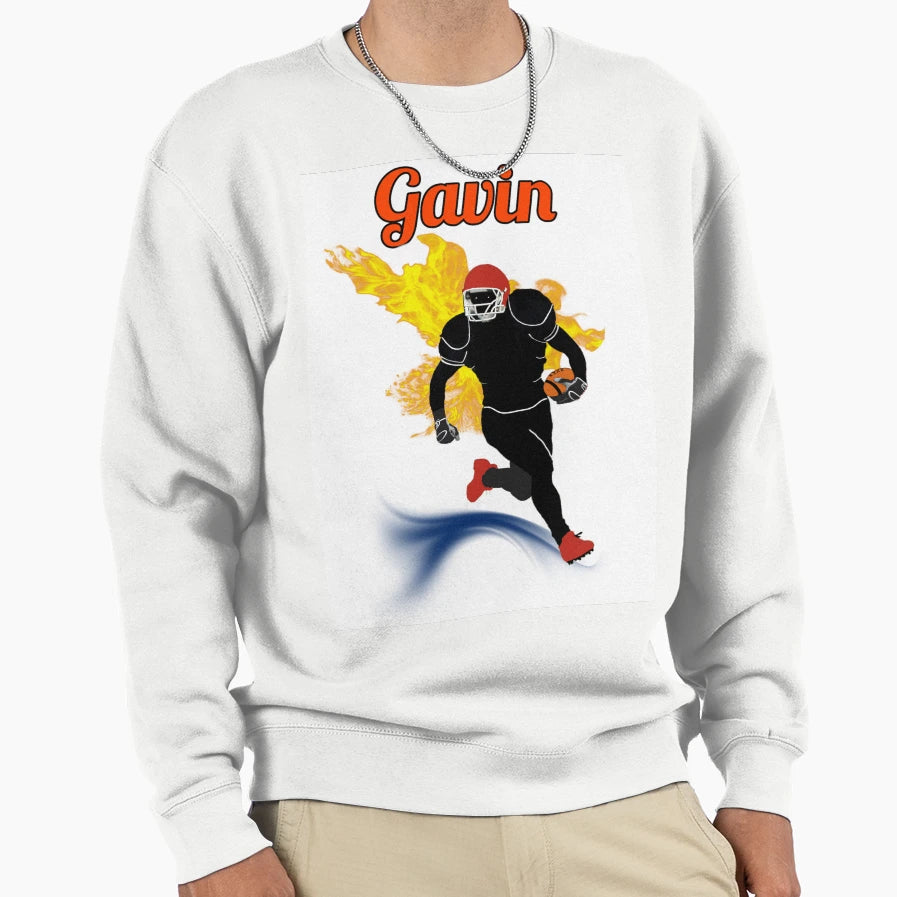 Gavin American Football Sweatshirt - Casual Everyday Wear Men Women - T-Shirt, Sweatshirt, Hoodie