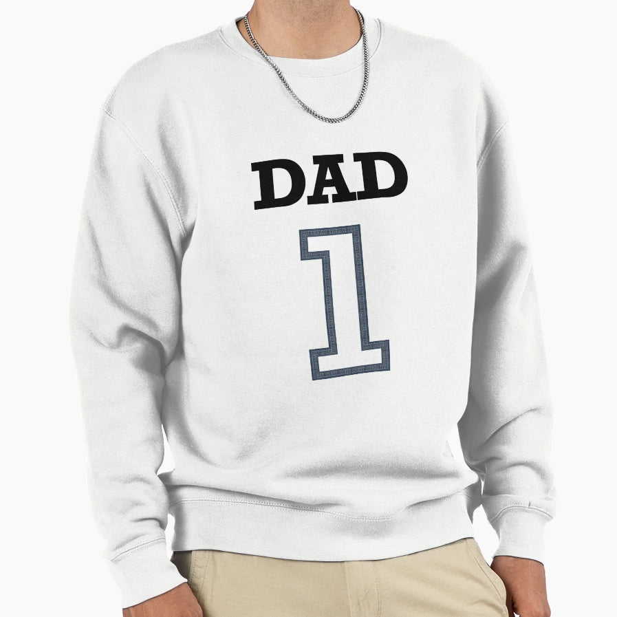 Dad 1 Child Funny Father Day Gift Sweatshirt - Graphic Print Men Women - T-Shirt, Sweatshirt, Hoodie