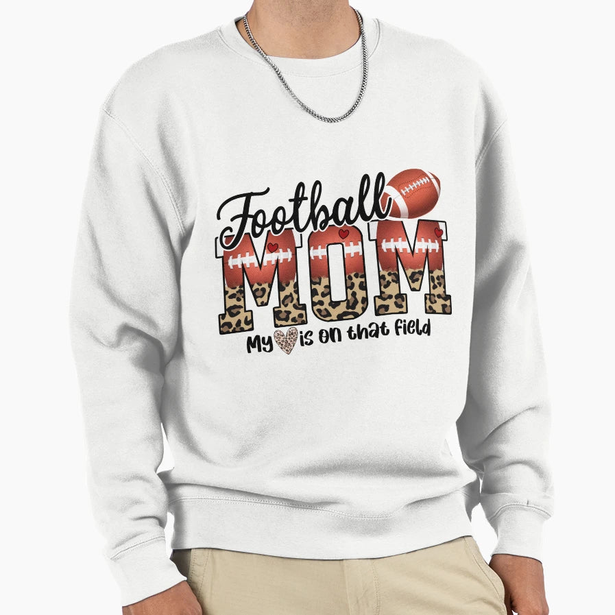 Football Mom Sweatshirt - Minimalist Print Unisex - T-Shirt, Sweatshirt, Hoodie