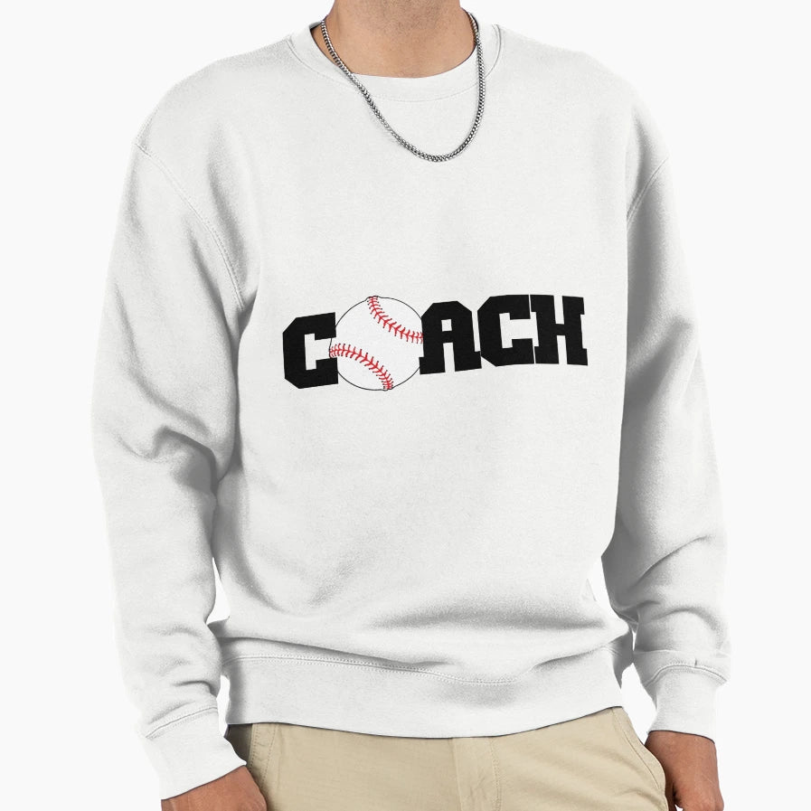 Baseball Coach Sweatshirt - Minimalist Print Unisex - T-Shirt, Sweatshirt, Hoodie