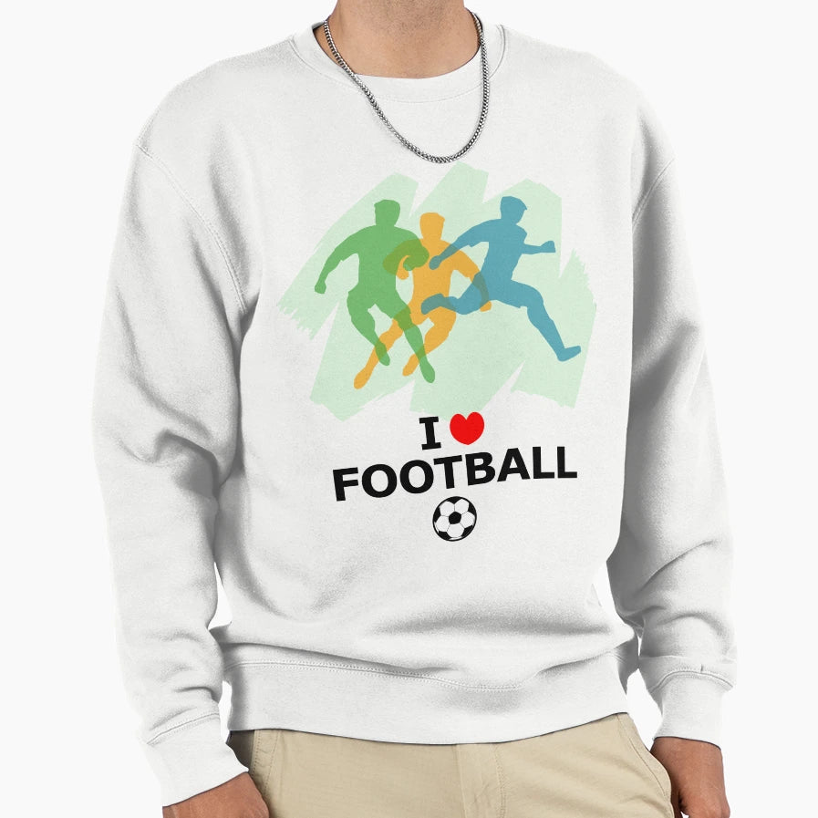 I Love Football Sweatshirt - Aesthetic Graphic for Adults - T-Shirt, Sweatshirt, Hoodie