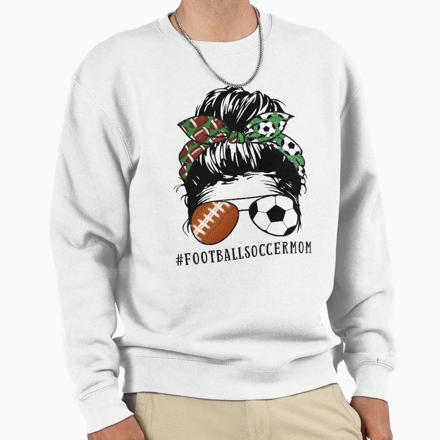Football Soccer Mom Sweatshirt - Casual Everyday Wear Unisex - T-Shirt, Sweatshirt, Hoodie