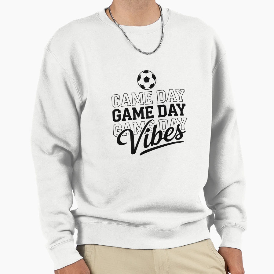 Soccer Vibes Game Day Vibes Mom Sweatshirt - Fun Novelty Design for Adults - T-Shirt, Sweatshirt, Hoodie