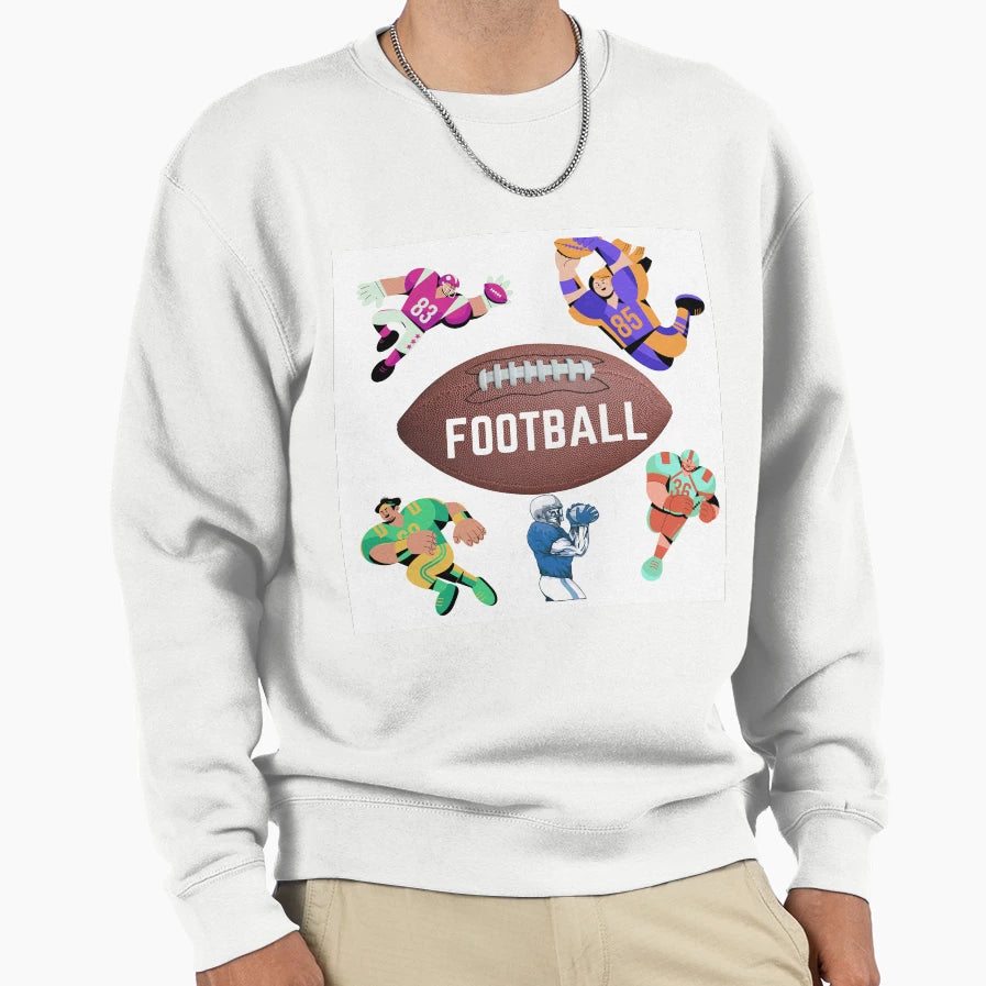 Football Game Frenzy Sweatshirt - Minimalist Print Unisex - T-Shirt, Sweatshirt, Hoodie