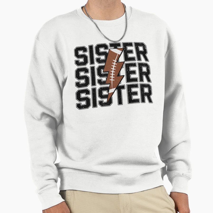 Grunge Lightning Bolt Sister Sweatshirt - Casual Everyday Wear Men Women - T-Shirt, Sweatshirt, Hoodie