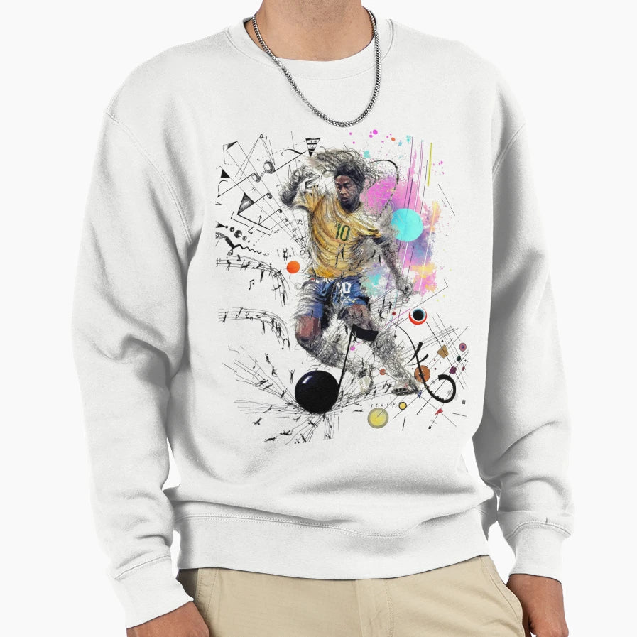 Football Play Maker Ronaldinho Sweatshirt - Unique Graphic for Adults - T-Shirt, Sweatshirt, Hoodie