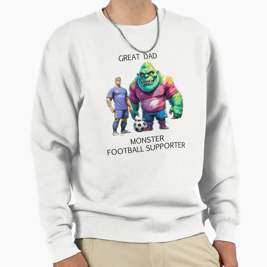 Cartoon Great Dad Monster Sweatshirt - Streetwear Style for Adults - T-Shirt, Sweatshirt, Hoodie
