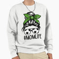 Mom Life Football Mothers Day Messy Sweatshirt - Graphic Print Men Women - T-Shirt, Sweatshirt, Hoodie