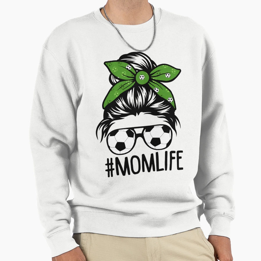 Mom Life Football Mothers Day Messy Sweatshirt - Graphic Print Men Women - T-Shirt, Sweatshirt, Hoodie