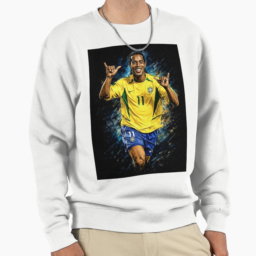 Ronaldinho R10 Football Legend Sweatshirt - Casual Everyday Wear Unisex - T-Shirt, Sweatshirt, Hoodie