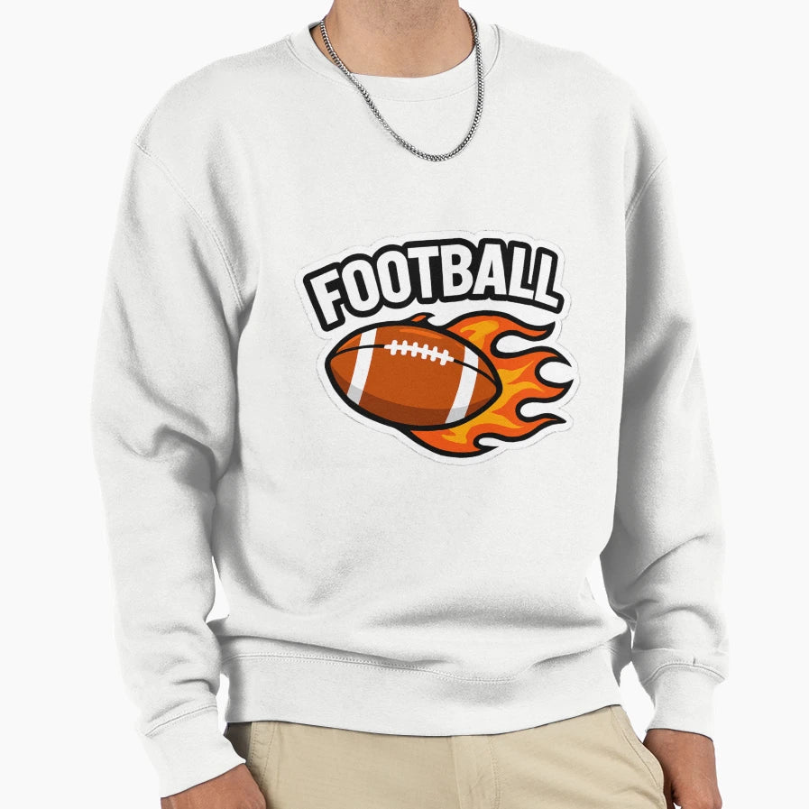 Football Sweatshirt - Minimalist Print Men Women - T-Shirt, Sweatshirt, Hoodie