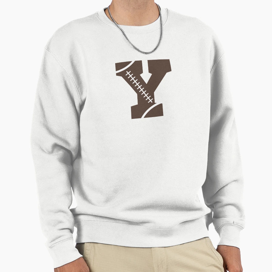 Personalized Football Initial Y Sweatshirt - Minimalist Print Men Women - T-Shirt, Sweatshirt, Hoodie