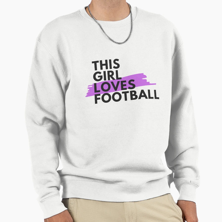 This Loves Football Sweatshirt - Casual Everyday Wear for Adults - T-Shirt, Sweatshirt, Hoodie