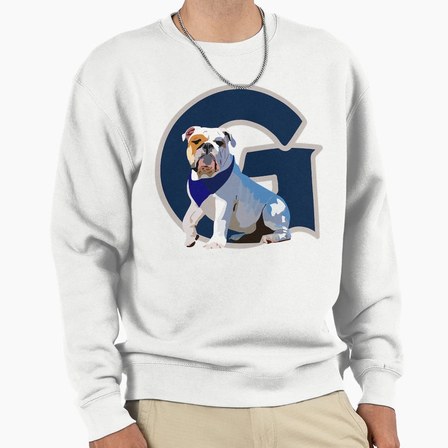 Georgetown Bulldog Sweatshirt - Aesthetic Graphic for Adults - T-Shirt, Sweatshirt, Hoodie