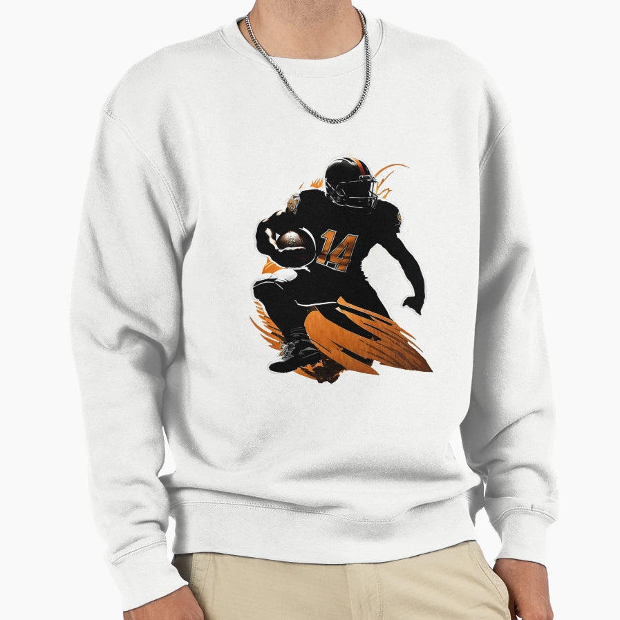 Football Player Baseball Player Sweatshirt - Fun Novelty Design Unisex - T-Shirt, Sweatshirt, Hoodie