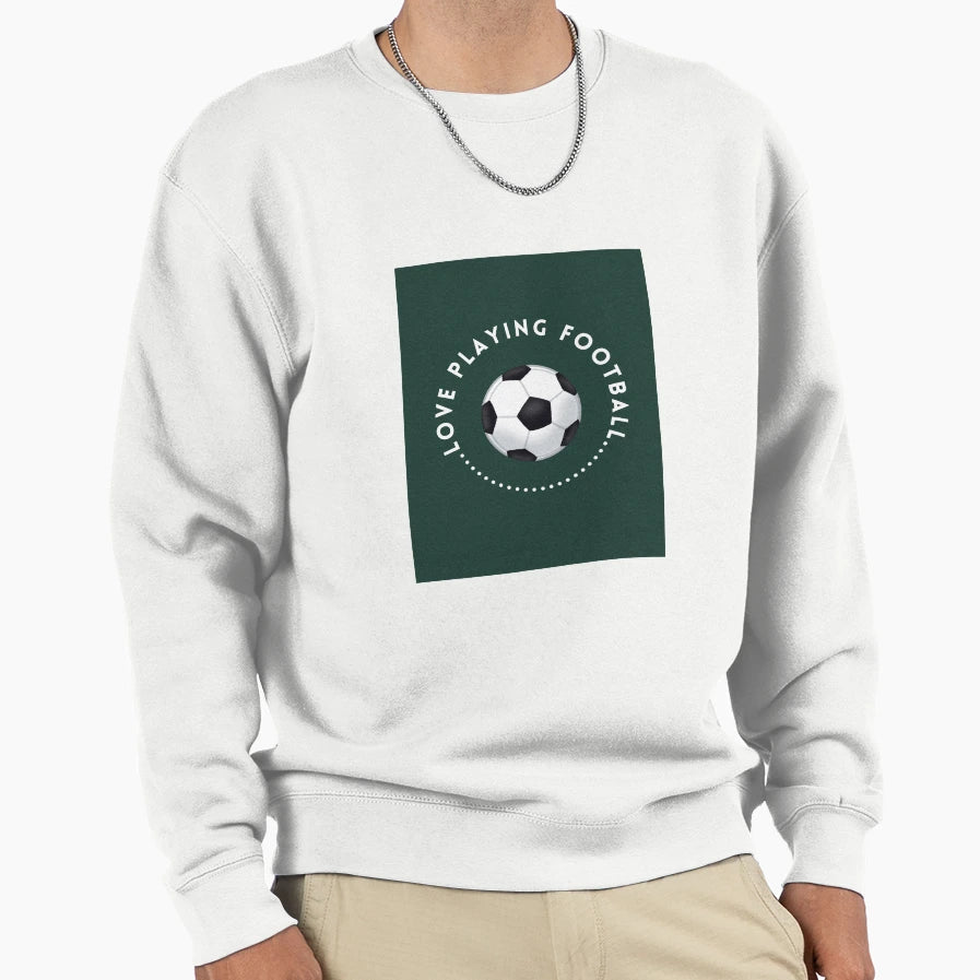 Football Playing Sweatshirt - Aesthetic Graphic for Adults - T-Shirt, Sweatshirt, Hoodie