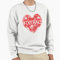 Love Football Heart Sweatshirt - Graphic Print Unisex - T-Shirt, Sweatshirt, Hoodie